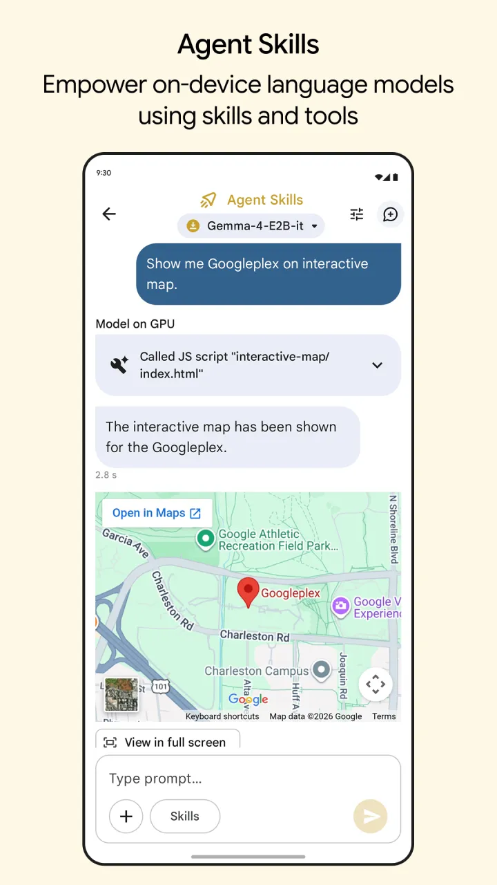 Google AI Edge Gallery chat with an on-device Gemma model