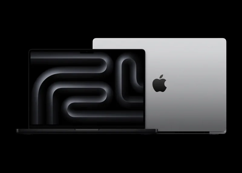 MacBook Pro in space black and silver